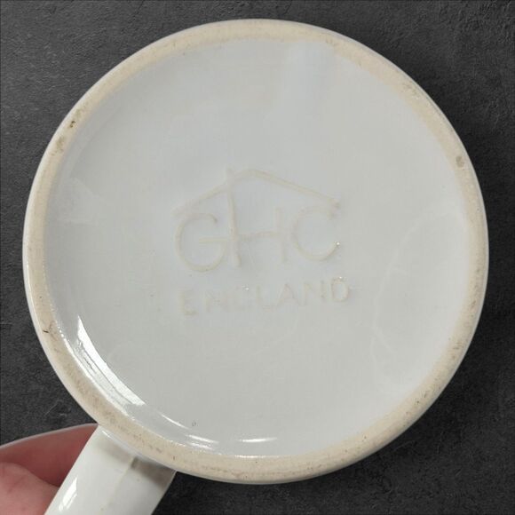 Vintage Grandma Mug GHC England Blue White Stoneware Coffee Cup Grannycore Gift - Picture 5 of 7